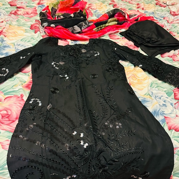 Eid outfit Pakistani salwar suit 3 PCs salwar suit dress small size Néw - Picture 9 of 9